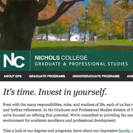 Nichols College Graduate and Professional Studies